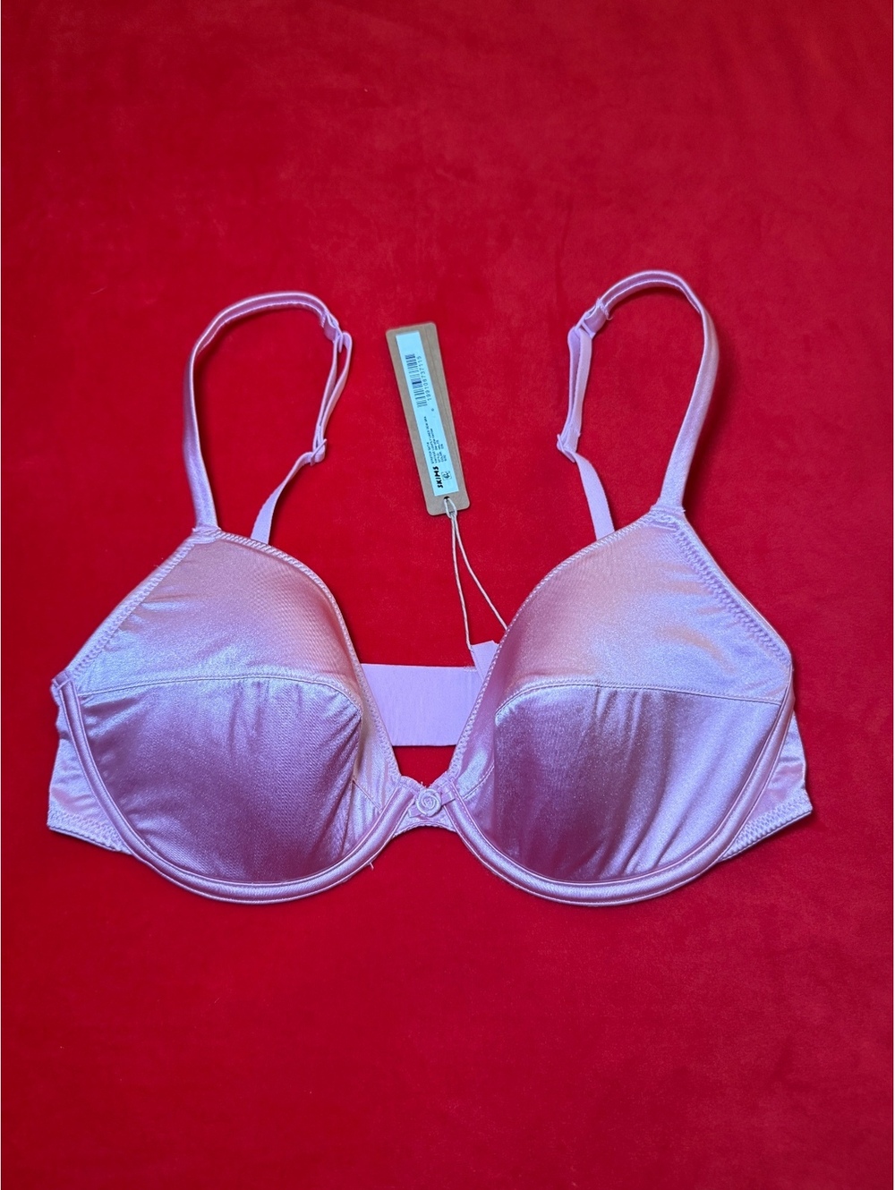 Skims Stretch Satin Vintage Lightly Lined Demi Bra Color Halite Size 32B